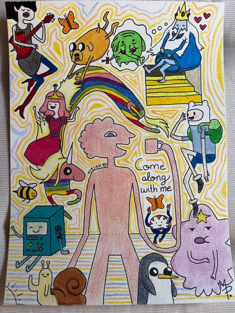 adventure time drawing made and designed by me. Hope you like it💗 #adventuretime #horadeaventura #finnthehuman #jake #drawing #painting #polychromos Adventure Time Scrapbook, Jake Adventure Time Drawing, Adventure Time Drawings Sketches, Adventure Time Sketches, Adventure Time Doodles, Jake Drawing, Adventure Time Painting, Adventure Time Drawings, Jake Adventure Time