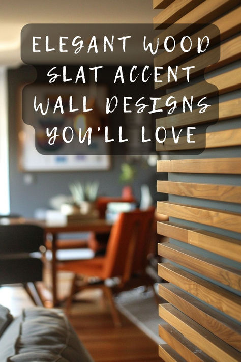 Add elegance to your home with wood slat accent walls. Explore design ideas and materials to create a sophisticated and stylish focal point. Click to explore the best designs! 🌿✨ #WoodSlatWall #HomeDecor #InteriorDesign #AccentWall #DIYHome Horizontal Wood Panel Walls, Staggered Slat Wall, Wood Wall Installation, Ideas For Feature Walls, Wood Design Accent Wall Stairs, Easy Wood Accent Wall Ideas, Diy Wood Slats Wall, Wooden Accent Wall Behind Tv, Decorative Wall Treatments