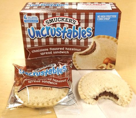 Richard Reviews Everything : Smucker's Uncrustables Chocolate Flavored Hazelnut... Smuckers Uncrustables, Filled Cookies, Hazelnut Spread, Chocolate Filling, Food Reviews, Corn Syrup, Hazelnut, Chocolate Flavors, Sandwiches