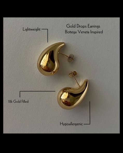 Gold Drops earrings, these are amazing to elevated your look. Bottega Veneta Inspired 🔝 #goldearrings #bottegaveneta #earrings #goldfilledjewelry #carmelindiana #indianapolis #trendyjewelry Bottega Veneta Earrings, Gold Initial Pendant, Gold Initial, Initial Pendant, Gold Drop Earrings, Trendy Jewelry, Gold Filled Jewelry, Bottega Veneta, Gold Earrings