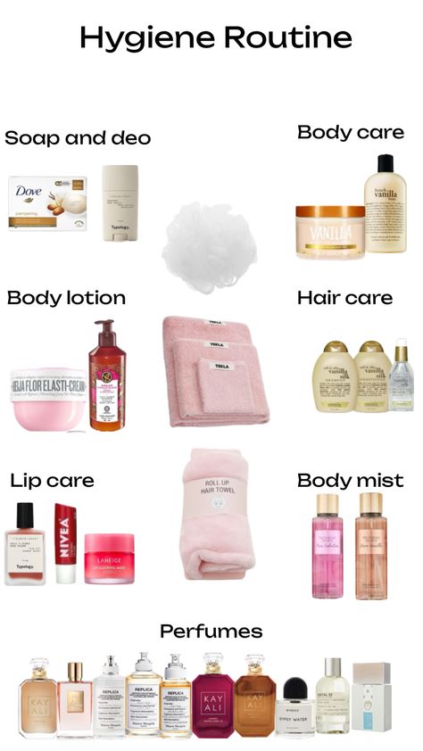 Hygiene Routine Feminine Hygiene Routine, How To Apply Perfume, Personal Hygiene Items, Haut Routine, Lashes Tutorial, Healthy Hair Routine, Pampering Routine, Skin Care Routine Order, Basic Skin Care Routine