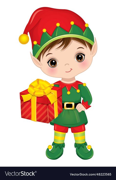 Christmas Elf Clipart, Elf Clipart, Elf Boy, Box Vector, Xmas Elf, Baby Blog, Santa Helper, Santa's Elves, Kids Clipart