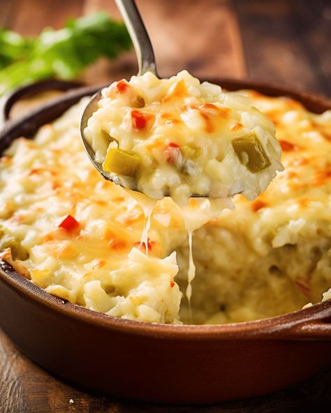 Cheesy Rice Casserole, Rice Dishes Recipes, Rice Side Dish Recipes, Rice Bake, Cheesy Rice, Cheese Pound Cake, Rice Side, Cream Cheese Pound Cake, Rice Side Dishes