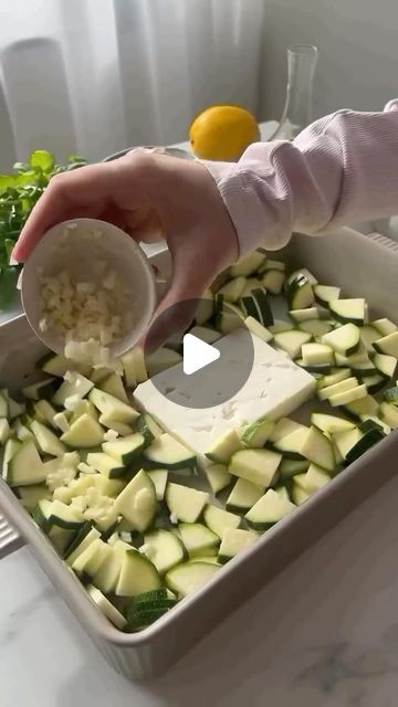 EASY • FAST • TASTY • HEALTHY•  RECIPES | COOKING🧑🏻‍🍳🥗 on Instagram: "Feta cheese pasta with zucchini 🧀  🎥: @alexandralagar  ✅ Ingredients:  - 400 g pasta - 200 g feta cheese - 2 small zucchini or 1 large - 3 cloves of garlic - 4 tbsp olive oil - zest of 1/2 lemon + some juice - 1 bunch of basil - 50 g pine nuts - Approx. 100 ml pasta water - salt and pepper  ⤵️ Preparation:  1. Preheat the oven to 225 degrees.  2. Cut the zucchini into quarters about 1 cm thick. Finely chop the garlic.  3. Place the feta cheese on the bottom of a large baking dish. Spread the zucchini around, add the garlic and olive oil. Season with salt and pepper and mix well until the zucchini is covered with oil.  4. Place in the oven for about 20-30 minutes until the zucchini is cooked and has taken on some co Zucchini And Goat Cheese Recipes, Feta Cheese Pasta With Zucchini, Feta Cheese Zucchini Pasta, Feta Cheese Pasta Bake, Feta Zucchini Pasta, Zucchini And Feta Recipes, Zucchini Feta Pasta, Zucchini Meals, Feta Pasta Bake