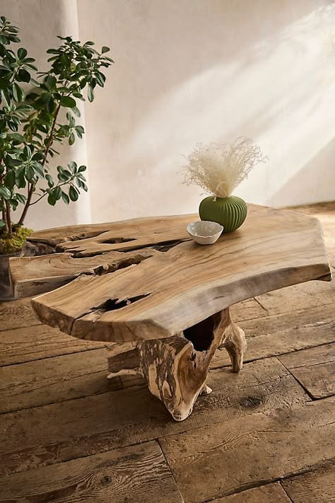 Teak Root Coffee Table | Terrain Teak Root Coffee Table Living Rooms, Coffee Table Wabi Sabi, Boho Southwestern Living Room, Coastal Chic Bedroom, Statement Coffee Table, Bohemian Coffee Table, Teak Root Coffee Table, Boho Coffee Table, Tree Coffee Table