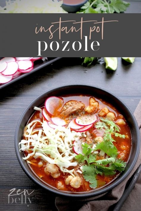 Easy Posole Recipe, Instant Pot Pozole, Pazole Recipe, Pozole Recipe Pork, Chicken Pozole Recipe, Emily Enchanted, Posole Recipe, Pozole Verde, Stew Dinner