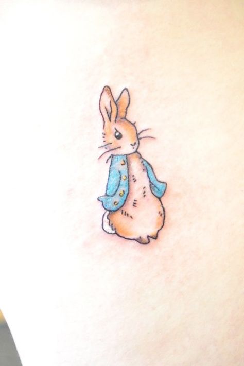 #peterrabbit #tattoo Peter Rabbit Tattoo, Peter Rabbit Tattoos, Adore Tattoo, Pink Tattoo Ink, Medical Cosmetic, Rabbit Tattoo, Canterbury Kent, Rabbit Drawing, Bunny Tattoos