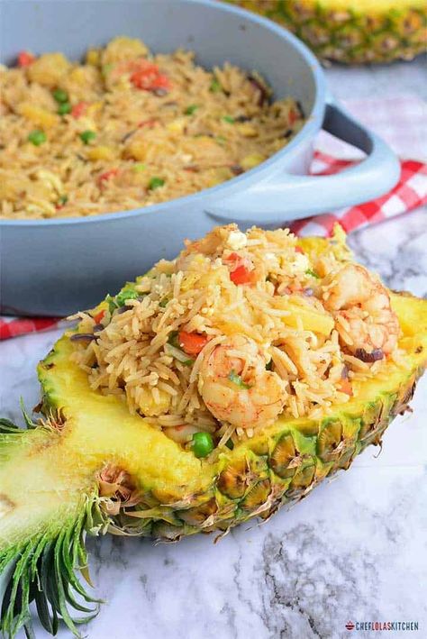 Easy Shrimp Pineapple Fried Rice Tasty Fried Rice, Pineapple Shrimp, Pineapple Rice, Pineapple Fried Rice, Quick Meal Prep, Perfect Rice, Grilled Tofu, Shrimp Fried Rice, Jollof Rice