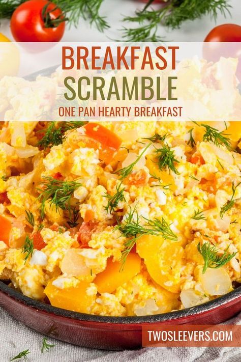 If you're seeking a hearty and satisfying breakfast that's both easy to prepare and bursting with flavor, our Skillet Breakfast Scramble recipe is just what you need. Scrambled Eggs With Sausage, Breakfast Skillet Potatoes Scrambled Eggs, Scrambled Egg Skillet Recipes, Breakfast Skillet Ideas, Breakfast Scramble Skillet, Breakfast Egg Scramble, Country Breakfast Skillet, Scrambled Egg Recipes, Sausage Breakfast Skillet