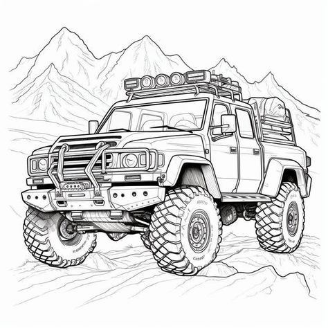 Rev Up Creativity: RC Truck Children's Coloring Page - A Digital Adventure in Art and Fun! - Printable Monster Truck Activity - Educational Coloring pages #coloringpages Coloring page #coloringpage Adult Coloring pages #adultcoloringpages Coloring pages adult #coloringpagesadult Coloring books #coloringbooks 10.430 Truck Sketch, Coloring Pages Cars, Truck Illustration, Truck Drawing, Nemesis Prime, Educational Coloring Pages, Car Coloring Pages, Monster Truck Coloring Pages, Cars Black