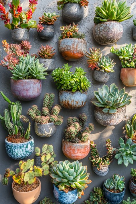 Transform your space with succulent and cactus wall decor! These low-maintenance plants thrive in bright light and require minimal watering. #PlantDecor #Succulents Cactus Wall Decor, Houseplant Decor, Friend Vibes, Arizona Decor, Cactus Wall, Green Oasis, Wall Decor Ideas, Low Maintenance Plants, Cactus Garden