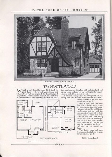 English Cottage Interiors, Different House Styles, Vintage Homes, Storybook Homes, Tudor Style Homes, Vintage House Plans, Tiny Cottage, Casa Vintage, Apartment Plans