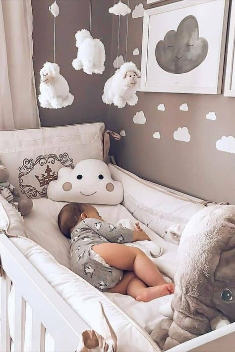 Cribs Baby, Cozy Baby Room, Bed Bumper, Baby Bumper, Baby Nursery Inspiration, Baby Room Neutral, Baby Boy Room Decor, Nursery Room Design