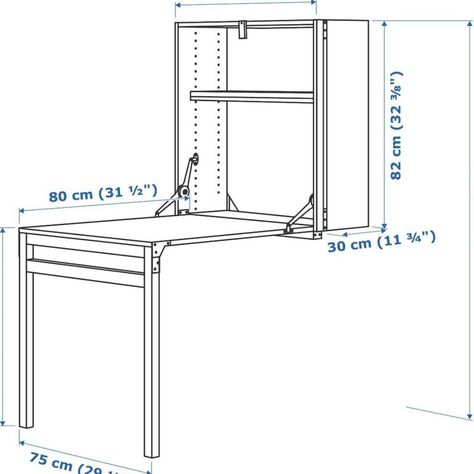 IVAR Storage unit with foldable table - pine - IKEA Ivar Storage, Table Drawing, Coffee Desk, Wrought Iron Chairs, Ikea Ivar, Iron Chair, Foldable Table, Craft Show Displays, Fluorescent Tube