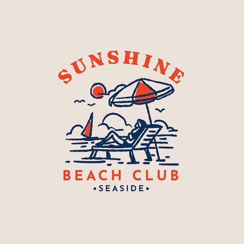 Free Vector | Hand drawn beach club logo design Beach Club Logo, Club Logo Design, Surf Logo, Beach Logo, Free Logo Templates, Club Logo, Character Collection, Retro Tee, Typography Tshirt