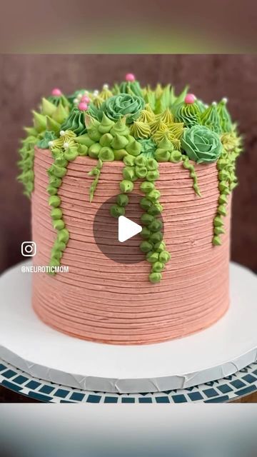 Succulent Cake Ideas, Plant Themed Cake, Succulent Cakes, Succulent Cake, Cake Frosting Recipe, Cake Making, Cake Cover, Dessert Decoration, Cake Frosting