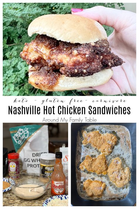 These keto Nashville Hot Chicken Sandwiches are so delicious with the perfect blend of sweet and heat that everyone will love. They are keto friendly, low carb, carnivore, and gluten free. via @slingmama Sweet Heat Chicken, Hot Chicken Sandwiches, Nashville Hot Chicken, Nashville Hot, Chicken Sandwiches, Quick Breakfast Recipes, Sweet Heat, Mouthwatering Recipes, Healthy Family Meals