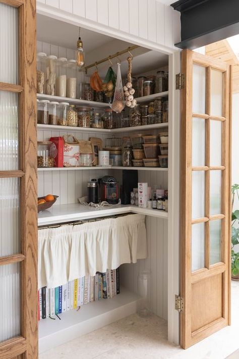 Pantry organization Diy Laundry Room Shelves, Diy Laundry Room, Shelves And Storage, Open Pantry, Pantry Inspiration, Room Storage Diy, Pantry Cupboard, Pantry Closet, Laundry Room Shelves