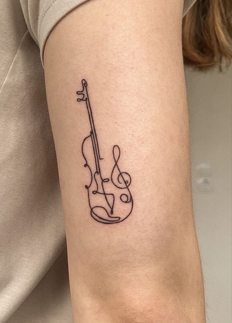 #violin #tattoo #music #musictattooideas #violintattoo #musictattoo #fineline #finelinetattooing Viola Tattoo Instrument, Violin Flower Tattoo, Music Aesthetic Tattoo Ideas, Fine Line Violin Tattoo, Violin Tattoos For Women, Instrument Tattoo Ideas, Violin Tattoo Minimalist, Violin Tatoos, Music Tattoo Simple