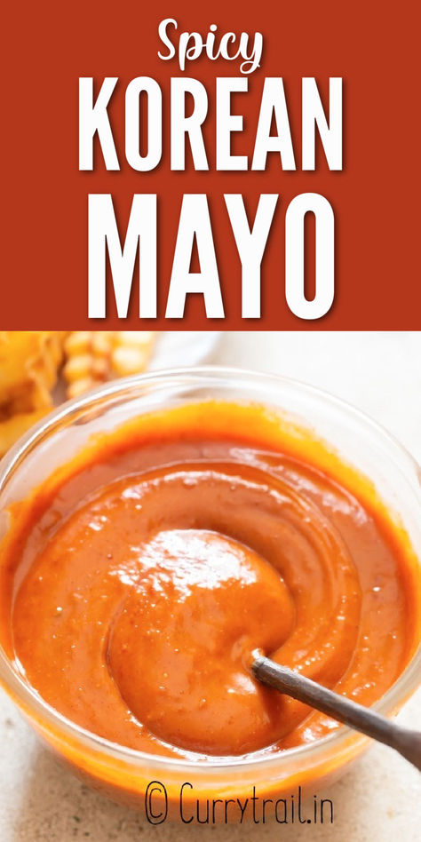 spicy Korean mayo in bowl Japanese Spicy Mayo Recipe, Asian Mayo, Korean Mayo, Spicy Mayonnaise Recipe, Curry Sauce Recipe Indian, Spicy Mayo Recipe, Mayo Chicken, Honey Mustard Recipes, Burgers And Fries