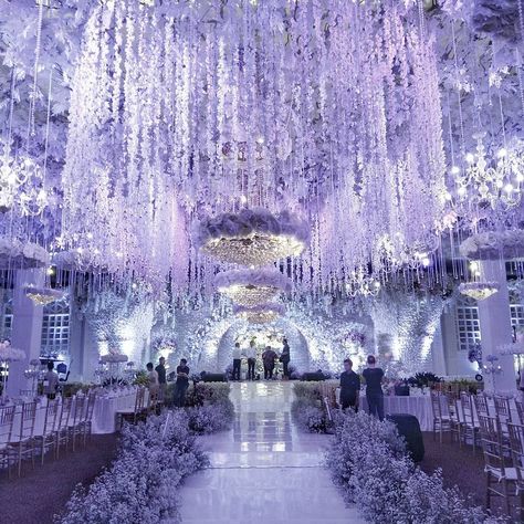 Admire or get inspired by some of these new and classic event themes that have a stylish twist. Dream Wedding Reception, Extravagant Wedding, Luxury Wedding Decor, Dream Wedding Venues, Venue Decorations, Wedding Venue Decorations, Winter Wonderland Wedding, Wedding Stage Decorations, Luxury Wedding Venues