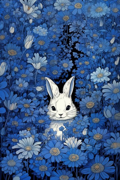 Illustration Kunst, Bunny Art, Arte Animal, Wallpapers Iphone, 판타지 아트, White Rabbit, Cute Wallpaper Backgrounds, Art And Illustration, الرسومات اللطيفة