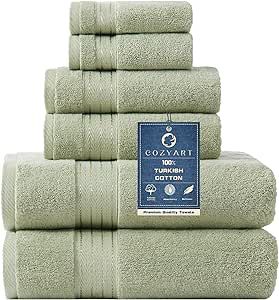 Soft, cozy bath towel set in chic sage green shade, perfect for an earth-toned guest bath. Bathroom Turkish, Large Bath Towels, Bath Clothes, Green Bath Towels, Towel Sets, Bathroom Decor Sets, Green Towels, Turkish Bath Towels, Bath Towels Luxury