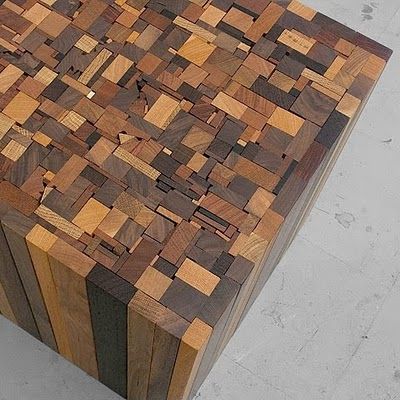 Looks like another project I'm going to have to try! :-) Scrap Wood Table, Recycled Wood Table, Wood Store, Table Cafe, Best Furniture, Wood Creations, Scrap Wood, Recycled Furniture, Furniture Inspiration