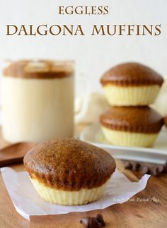 Easy Eggless Dessert Recipes, Coffee Muffins Recipes, Eggless Cupcakes Recipes, Eggless Muffin Recipes, Eggless Coffee Cake, Eggless Dessert Recipes, Coffee Dessert Recipes, Eggless Muffins, Eggless Baking Recipes