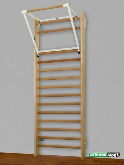 http://www.artimex-sport.com/en/products/home-gymnastic-wall-bars-swedish-ladder-230x85-cm-14-rungs-cod-221-184 - fro sale Calisthenics Bars, Wooden Stall, Stall Bars, Basement Gym Ideas, Calisthenics Gym, Wall Bars, Gymnastics Room, Basement Gym, Gym Studio