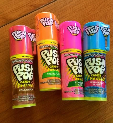 Push Pop Aesthetic, Push Pop Candy, Fruit Pastilles, Christmas Party Treats, 17 Birthday Cake, Grocery Store Items, Candy Gift Baskets, Christmas Presents For Kids, Funny Birthday Cakes