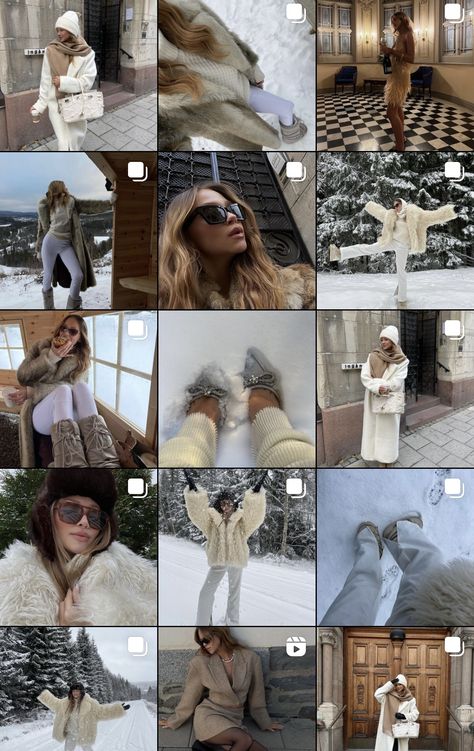 Winter Feed Aesthetic, Ig Inspo Pics Winter, Winter Instagram Feed, January Aesthetic Month, Snow Time, Vogue Models, Winter Instagram, Winter Photoshoot, Winter Inspo