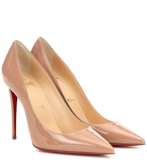 CHRISTIAN LOUBOUTIN Kate 100 patent leather pumps. #christianlouboutin #shoes Louboutin Kate 100, Christian Louboutin Kate 100, Castaner Espadrilles, Louboutin Online, Louboutin Kate, Christian Louboutin Kate, Balenciaga Leather, Christian Louboutin So Kate, Beige Heels