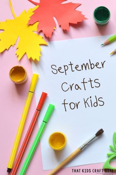 September Crafts for Kids  - ThatKidsCraftSite.com September Crafts For Kindergarteners, September Preschool Crafts, September Crafts For Toddlers, September Arts And Crafts For Kids, September Crafts Preschool, September Crafts For Kids, Preschool September, September Preschool, June Crafts