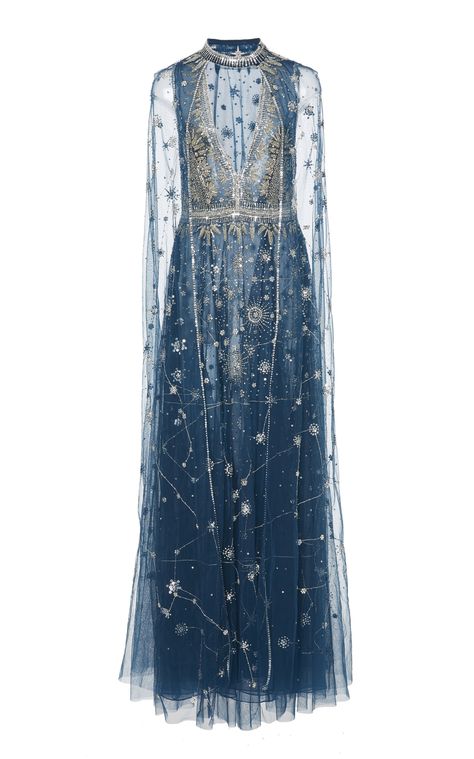 Constellation Dress, Cucculelli Shaheen, Dress Cape, Fantasy Dresses, Beautiful Gowns, Fancy Dresses, Outfits Casuales, Costume Design, Beautiful Fashion