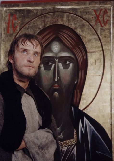 Anatoly Solonitsyn in "Andrei Rublev" Beard Or No Beard, Andrei Rublev, Andrei Tarkovsky, Blessed Mother Statue, Septième Art, Image Bank, Film Inspiration, Film Art, Cinematic Photography