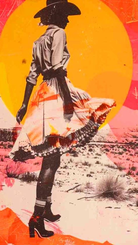 Arizona Western Aesthetic, Modern Western Art, Spaghetti Western Aesthetic, Western Art Wild West, Unique Wall Painting, Wild West Landscape, Western Pop Art, Ranch Sunset, Wild West Art