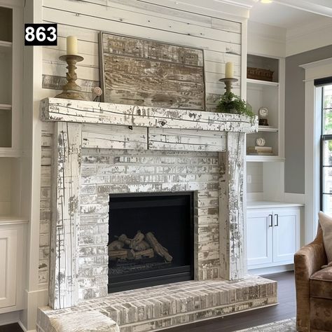 Please do not purchase a Mantel without first filling out the Quote Form and receiving a quote from us. Quote Form: https://form.jotform.com/240524957086059 Introducing our exquisite collection of reclaimed wood beam fireplace mantels, each one uniquely distressed to perfection, exuding rustic charm and timeless elegance. Crafted from high-quality reclaimed pine wood beams, these mantels boast a weathered paint finish that reveals the natural beauty of the wood beneath, creating a stunning visua Farmhouse Fireplaces, Wood Beam Fireplace, Beam Fireplace, Mantle Ideas, Reclaimed Wood Beams, Weathered Paint, Stone Farmhouse, Wood Beam, Farmhouse Fireplace