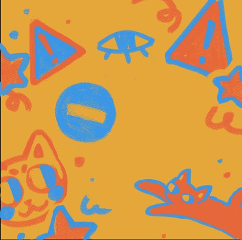 #art #kidcore #background #sketch Eyestrain Color Palette, Kidcore Graphic Design, Kidcore Widgets, Kidcore Pattern, Kidcore Images, Orange Kidcore, Kidcore Color Palette, Yellow Kidcore, Kidcore Background