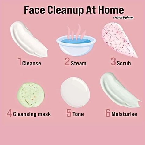 Achieve a fresh and glowing complexion with a face cleanup right at the comfort of your home! Discover simple yet effective steps to cleanse, exfoliate, and rejuvenate your skin. From steaming to extracting impurities and applying nourishing masks, this DIY face cleanup routine will leave your skin feeling refreshed, revitalized, and ready to conquer the day. #FaceCleanup #AtHomeSkincare #DIYFacial #SkincareRoutine #GlowingSkin #HealthyComplexion #Natural Beauty #SelfCare #Skincare Tips #Be... Weekly Face Care Routine, Face Cleanup At Home, At Home Skincare, Selfcare Skincare, Everyday Skincare, Makeup Tip, Face Care Routine, Perfect Eyeliner, Facial Cleaning