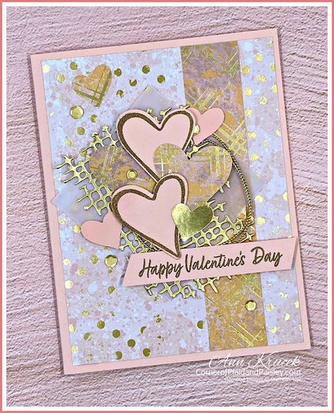 Country Floral Lane - Stamping INKspirations Blog Hop- Sketch Challenge - Corner of Plaid and Paisley Texture Chic Dsp, Stampin Up Valentine Cards, Valentines Day Cards Handmade, Country Bouquet, Valentine Love Cards, Valentine Cards Handmade, Hand Made Greeting Cards, Sketch Challenge, Wedding Anniversary Cards