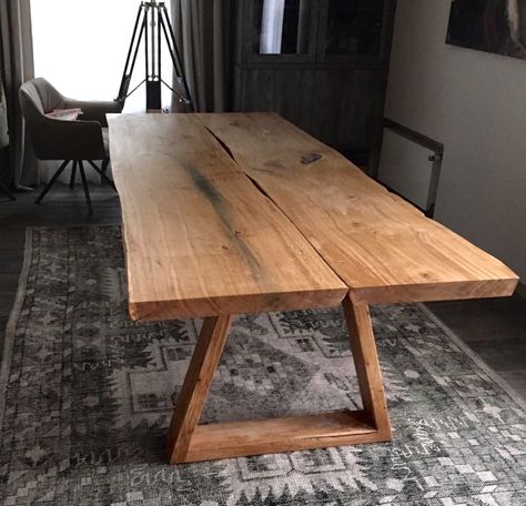 Big Dinner Table, Wooden Dinner Table, Kitchen Table Oak, White Oak Dining Table, White Oak Table, Cedar Table, Handmade Dining Table, Easy Table, Rustic Wooden Table