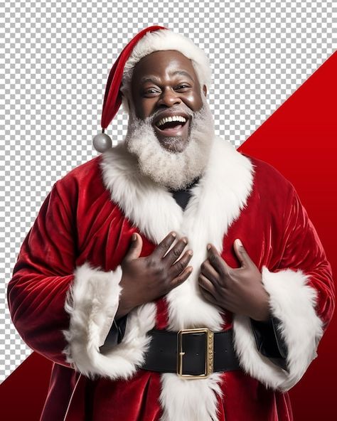 PSD happy black man dressed as santa cla... | Premium Psd #Freepik #psd #santa-claus #natal #santa-claus-hat #feliz-natal Christmas Poster Design Ideas, Happy Black Man, Black Santa Claus, Christmas Poster Design, Modern Tv Unit Designs, Photoshop Png, Gold Design Background, People Images, Gradient Color Design