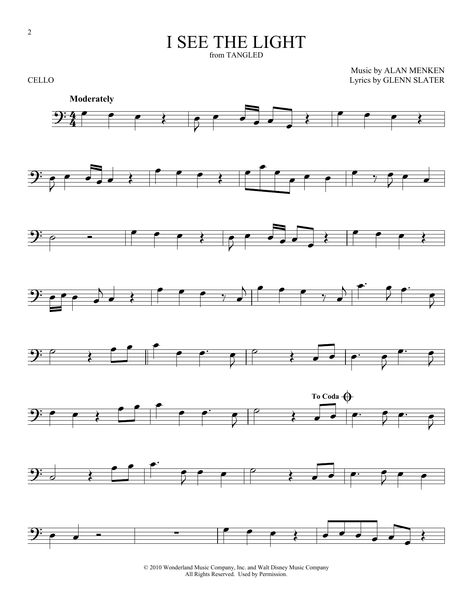 Download and Print I See The Light (from Tangled) sheet music for Cello Solo by Alan Menken from Sheet Music Direct. Cello Cheat Sheet, Cello Sheet Music Pop, Cello Sheet Music For Beginners, Cello Music Sheet, Cello Notes, I See The Light Tangled, Trombone Music, Alto Saxophone Sheet Music, Disney Sheet Music