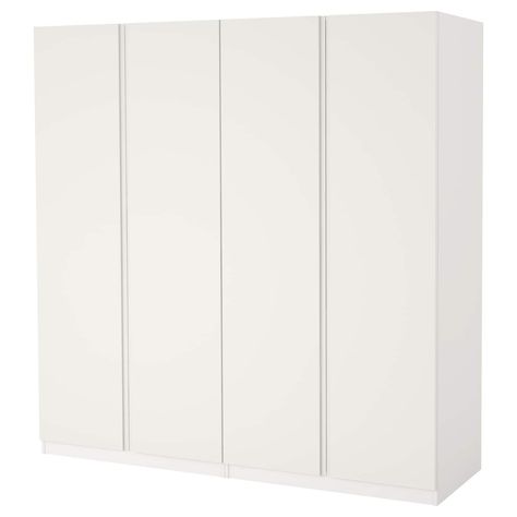 PAX Wardrobe - white, Vikanes white - IKEA Pax System, Ikea Wardrobe, Pax Wardrobe, Clothes Rail, Ikea Pax, Stylish Bedroom, Closet Doors, Closet Storage, Interior Accessories