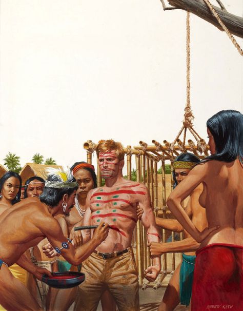 My Incredible Escape From Thailand’s Jungle Female Compound. From STAG Magazine Pulp Adventure Art, Pulp Adventure, Mcm Art, Adventure Magazine, Pulp Covers, Pulp Magazine, Romance Comics, Pulp Art, Male Magazine