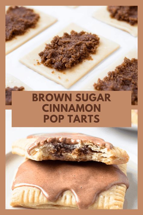 Brown Sugar Cinnamon Pop Tarts, Cinnamon Pop Tarts, Pop Tart Recipe, Homemade Pop Tarts Recipe, Brown Sugar Pop Tarts, Homemade Poptarts, Pop Tarts Recipe, Poptart Recipe, Cinnamon Filling