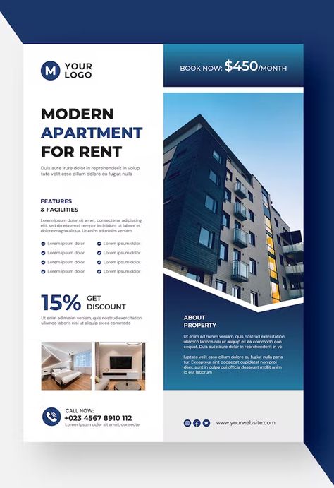 Apartment Flyer Template PSD Apartment Flyer, Photoshop Templates Free, School Building, Free Photoshop, Photoshop Template, Apartment For Rent, Modern Apartment, Modern Logo, Print Templates