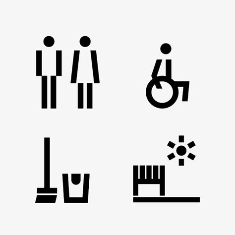 Gruber Wayfinding Pictogram, Guide Icon, Icon System, Pictogram Design, Office Icon, Minimalist Graphic Design, Sign System, Wayfinding Design, Wayfinding System