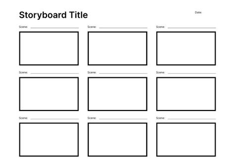 Simple 9 Frames Blank Storyboard Storyboard Ideas Simple, Storyboard Film, Storyboard Examples, Storyboard Template, Storyboard Drawing, Storyboard Ideas, Tv Set Design, Storyboard Illustration, Storyboard Artist